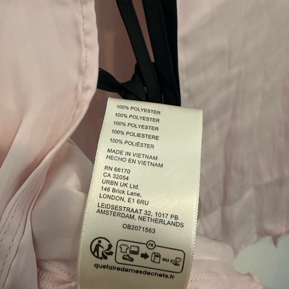 Free People Pink Rose Blouse with Black Details - Picture 6 of 6